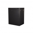 Шкаф 19" телекоммуникационный настенный, 15U  769х600х450 мм, дверь стекло, черный
